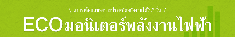 ตรวจเช็คผลของการประหยัดพลังงานได้ในที่นั้น ECOมอนิเตอร์พลังงานไฟฟ้า