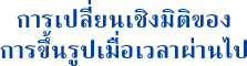 การเปลี่ยนเชิงมิติของการขึ้นรูปเมื่อเวลาผ่านไป